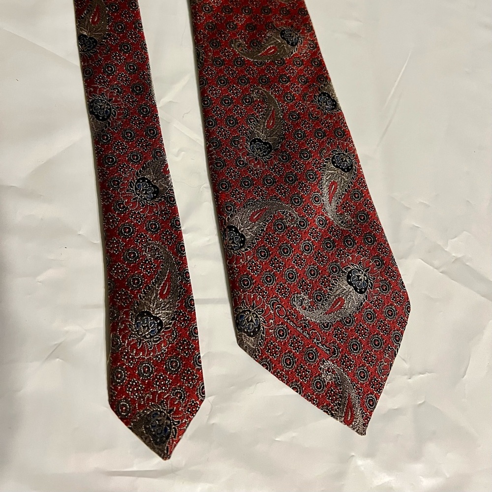 Oscar de la Renta Men's Vintage Tie 56" X 3.25" Multi-Color Paisley